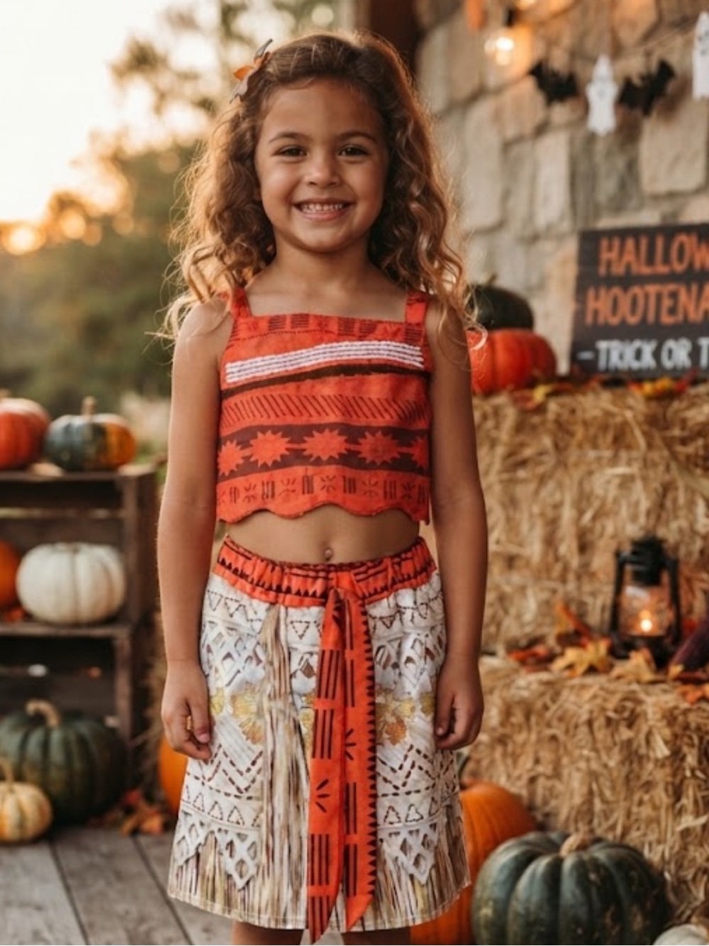 Disney Moana little girls costume dress up outfit Sz 5/6